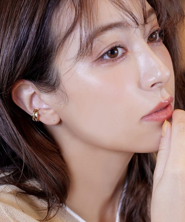 Tiaclasse ツーラインイヤカフ ゴールド