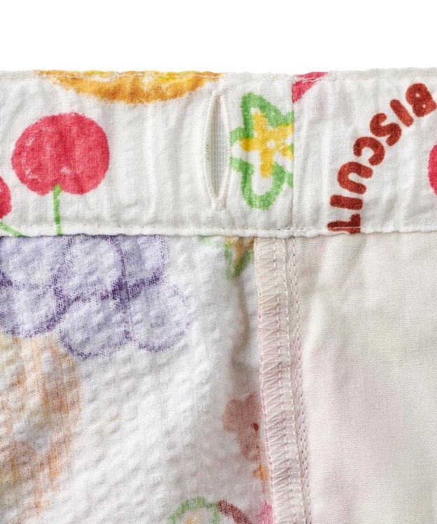 MIKI HOUSE HOT BISCUITS 【ビーンズ×フルーツシリーズ】【80-120cm】6分丈ハーフパンツ アイボリー