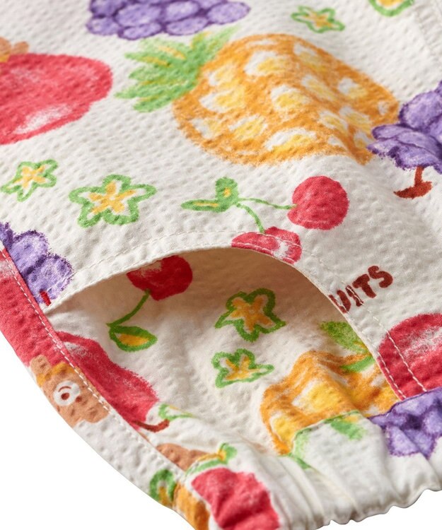 MIKI HOUSE HOT BISCUITS 【ビーンズ×フルーツシリーズ】【80-120cm】6分丈ハーフパンツ アイボリー