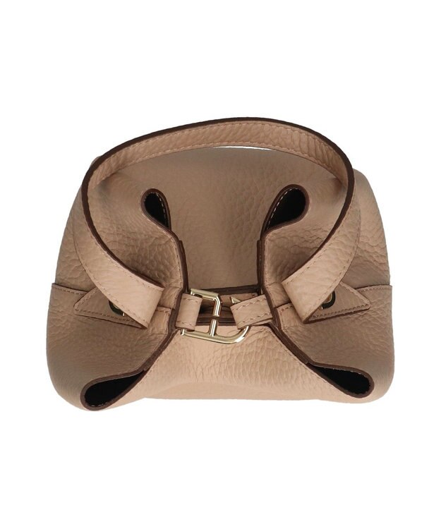 INTER-CHAUSSURES 【LORISTELLA】シュリンクレザーバケットバッグ ライトベージュ