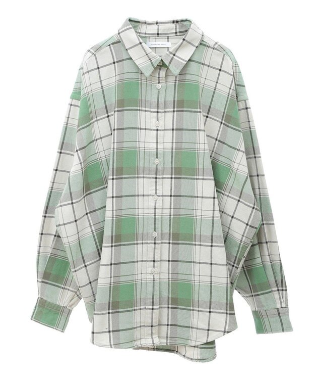 AMERICAN HOLIC スラブチェックＢＩＧシャツ Green