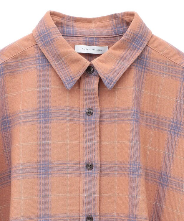 AMERICAN HOLIC スラブチェックＢＩＧシャツ Red