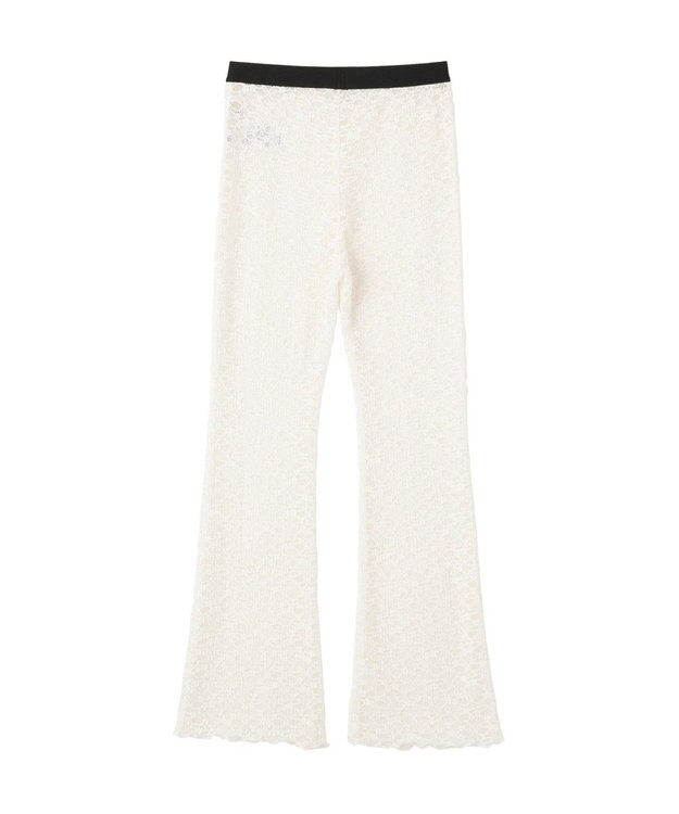earth music&ecology レースフレアパンツ Off White