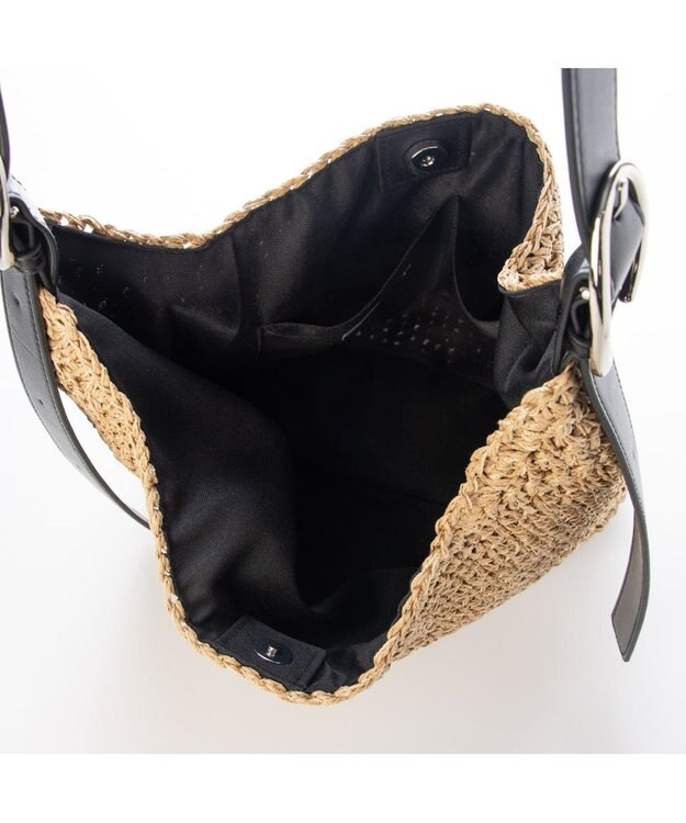 UNBILLION カシュカシュ cachecache / フリーハンドルクロッシュトート カゴバッグ ブラック