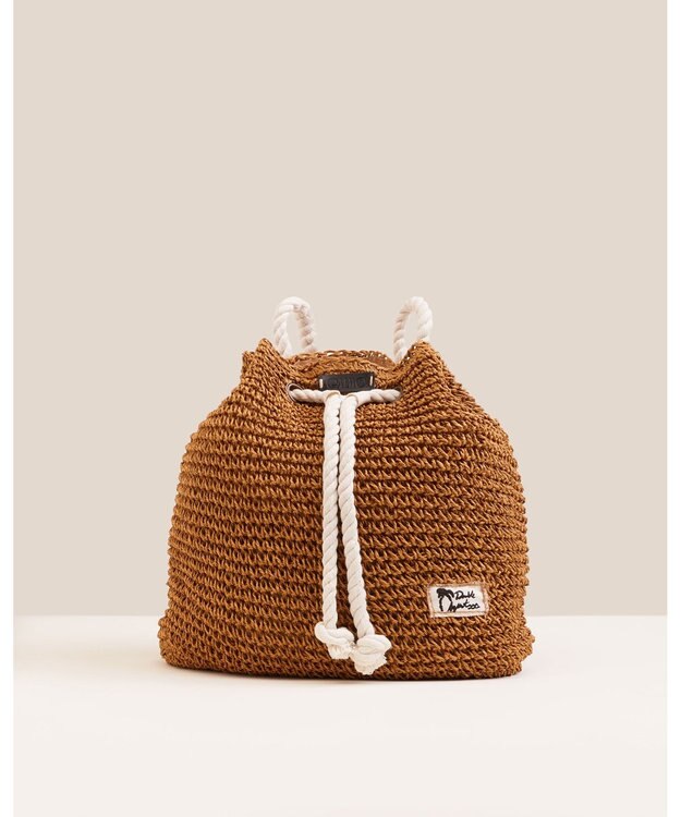 gaimo 【GAIMO/ガイモ】ラフィアミニ巾着バッグ/9079 BACKY ベージュ