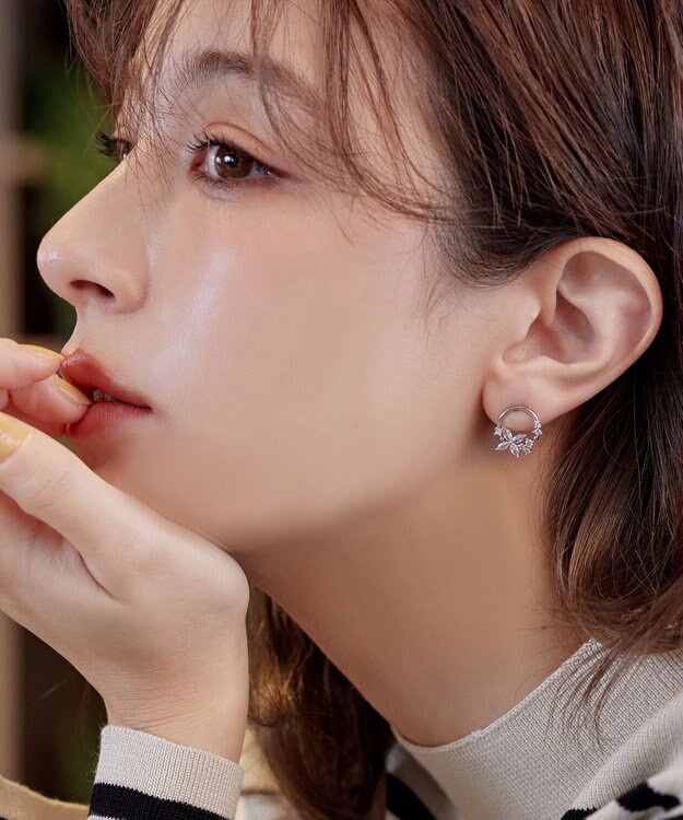 Tiaclasse 【金属アレルギー対応】バタフライサークルピアス シルバー