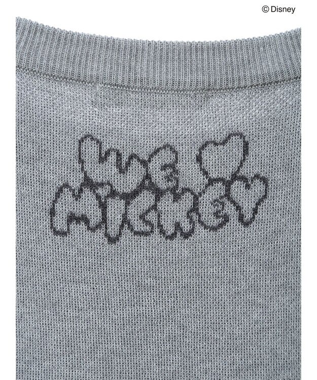 Green Parks ミッキーフレンド／五分袖ジャガードプルオーバー Gray Mixture