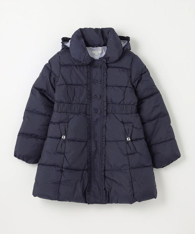 ANY KIDS 【洗濯機OK】中綿 Aライン コート ネイビー