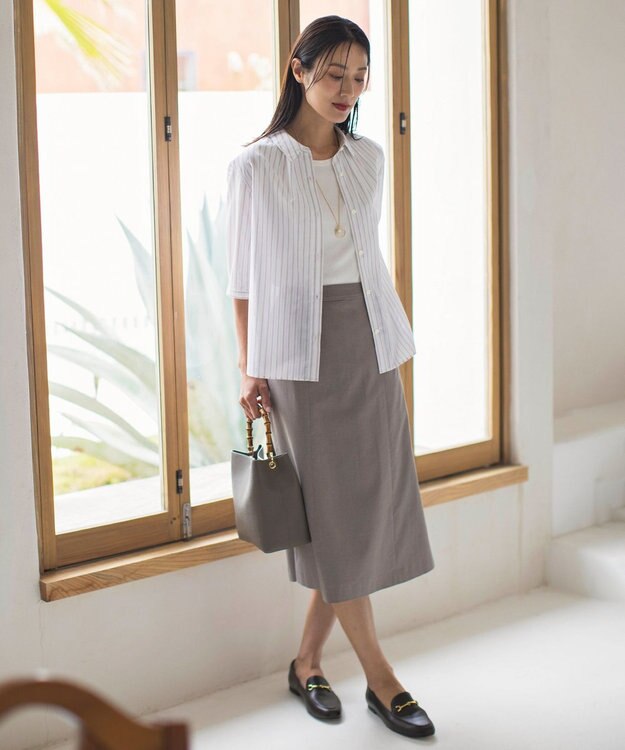 J.PRESS LADIES L 【洗える】ニット タンクトップ ホワイト系