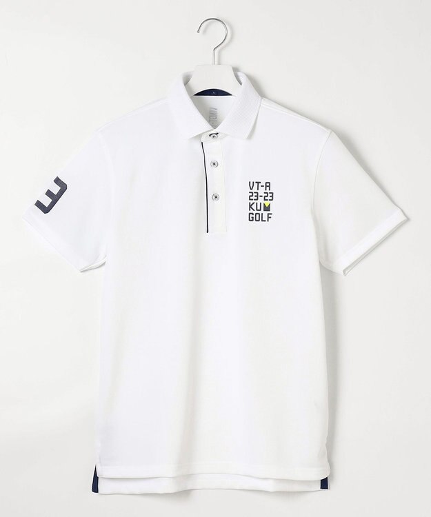 23区GOLF 【MEN】【吸水速乾/UVケア】エイトロックカノコ 半袖ポロシャツ ホワイト系