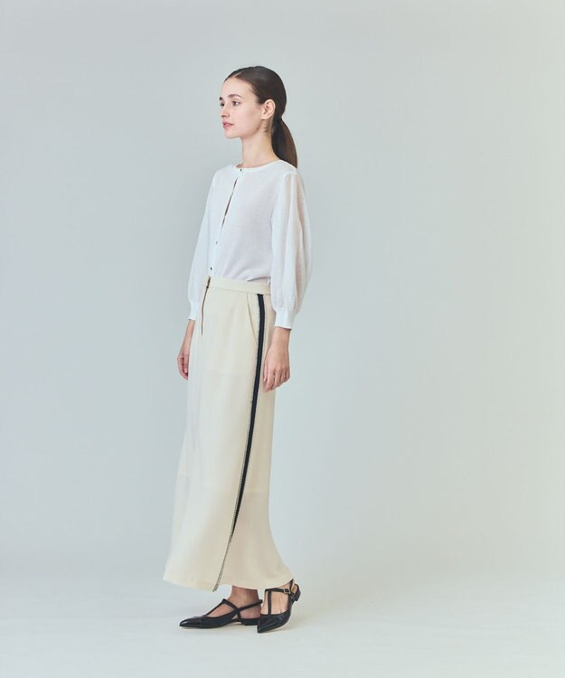 GRACE CONTINENTAL ラインビジューロングスカート キナリ