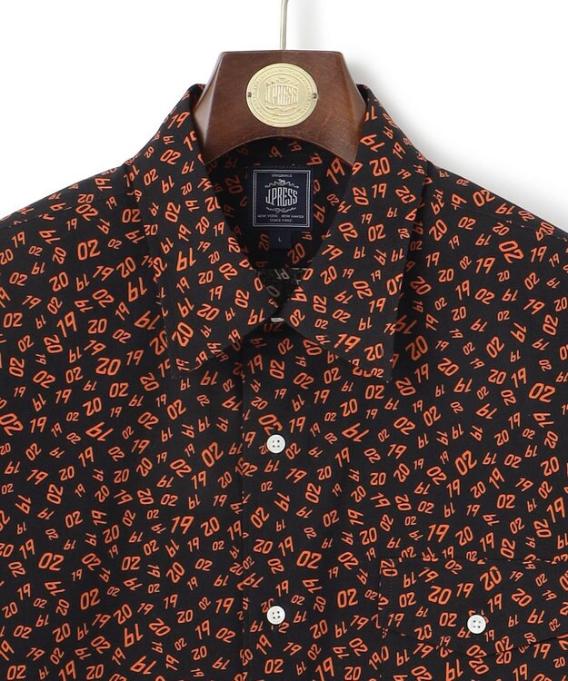 J.PRESS MEN 【J.PRESS ORIGINALS】Broad Print 1902 Regular Collar Shirt / Baggy Fit ブラック系5