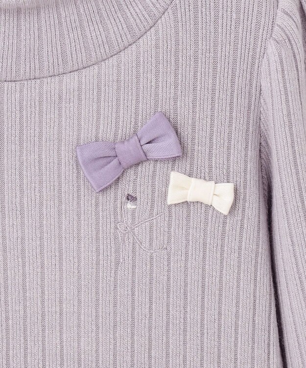 組曲 KIDS 【90-100㎝】ファー トレーナー ライトグレー系