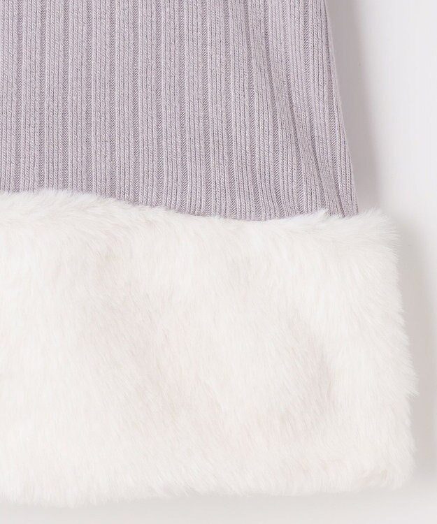 組曲 KIDS 【90-100㎝】ファー トレーナー ライトグレー系