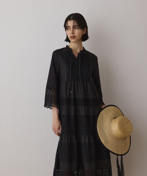 GRACE CONTINENTAL レースコンビワンピース ブラック