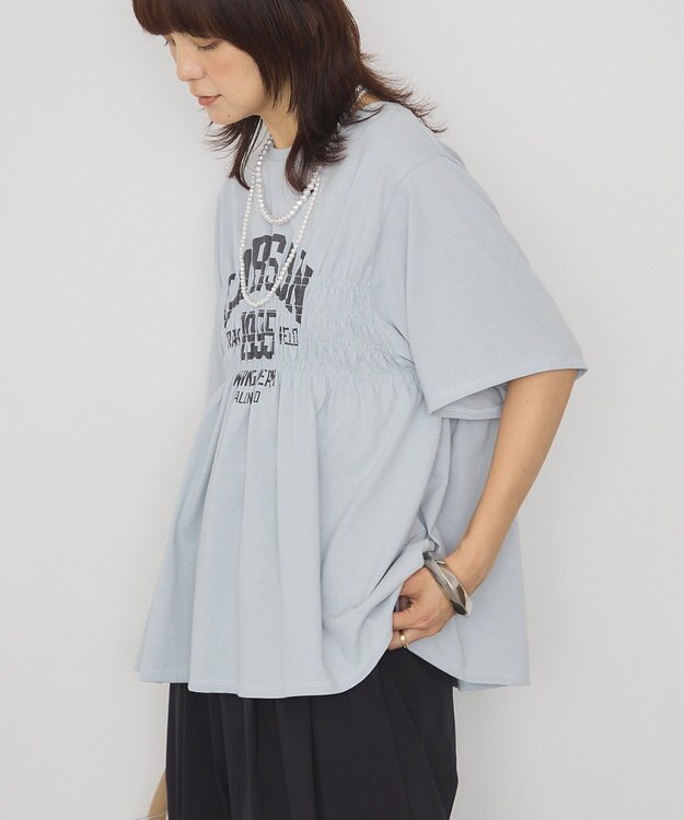 AMERICAN HOLIC シャーリングプリントTシャツ Light Gray