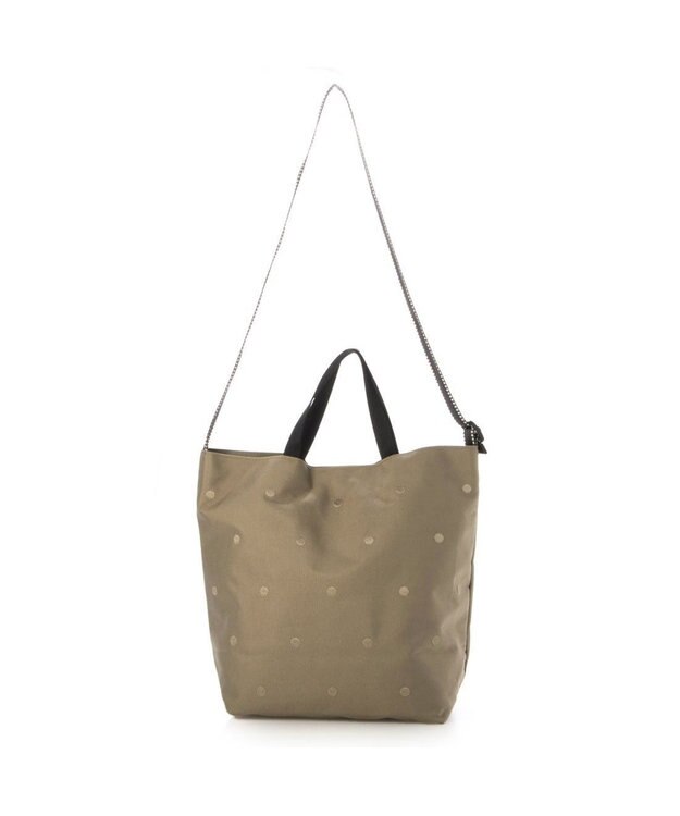 UNBILLION カシュカシュ cachecache / ドット刺繍ナイロン2wayショルダー ベージュ