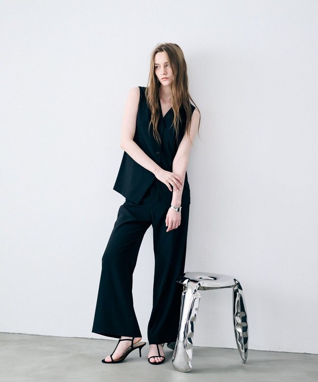 uncrave クールタッチツイル ジレ ブラック