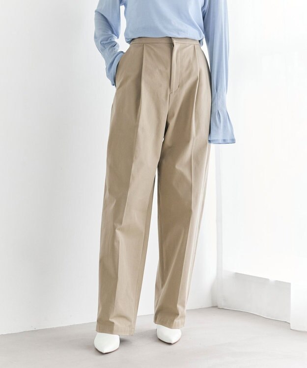 #Newans 素材が変わり新登場！ウエスト調整可ワイドチノパンツ カーキ系
