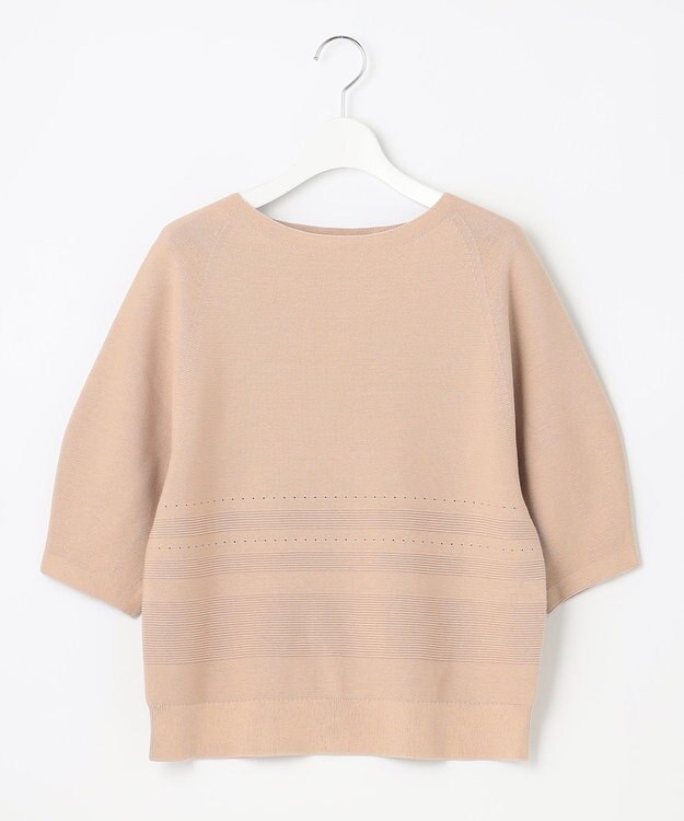 自由区 【XSサイズ～/洗える】ドライタッチホールガーメント ニット ピンク系