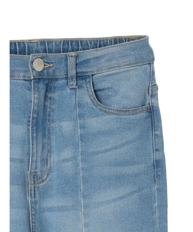 Green Parks ＧＵＭストレッチセンター切替テーパードデニムパンツ Light Blue