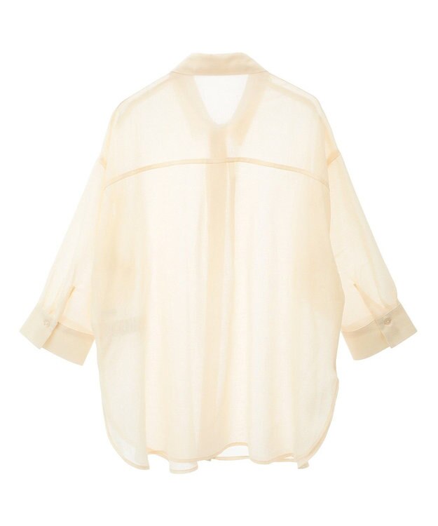 AMERICAN HOLIC シアーボイルレギュラー7分袖シャツ Ecru