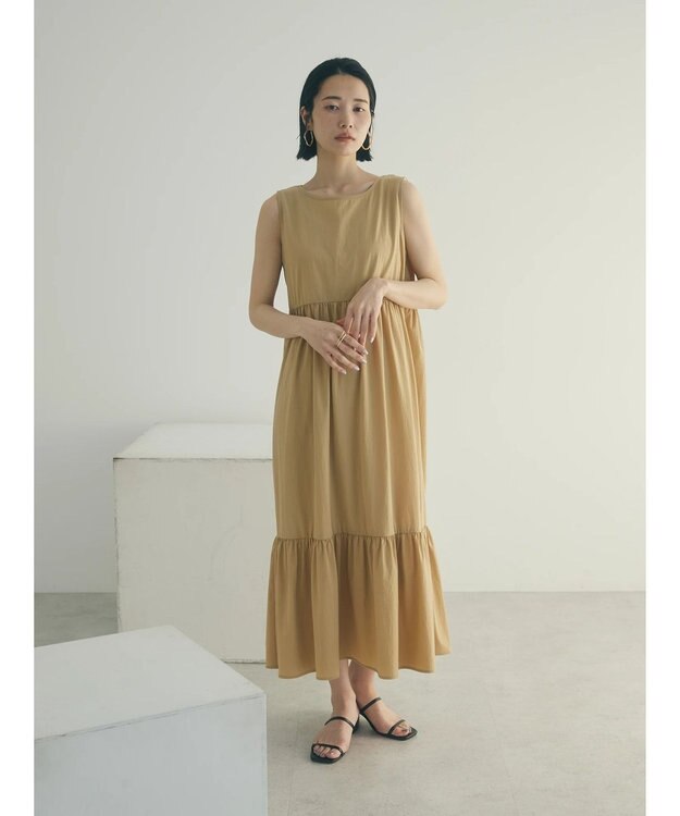 Green Parks armonia.バッククロスワンピース Beige