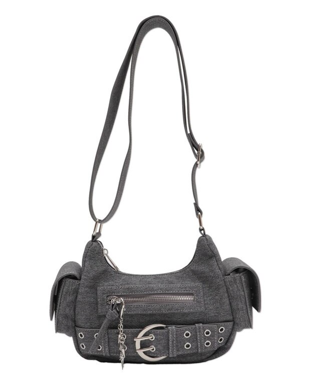 WEGO キラキラチャーム付きベルトショルダー ブラックその他