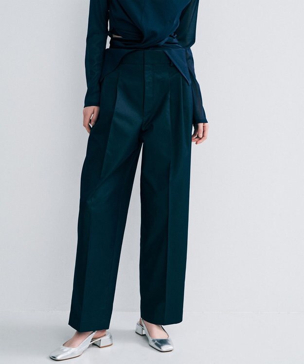 uncrave チノギャバジン ベーシックトラウザー ネイビー