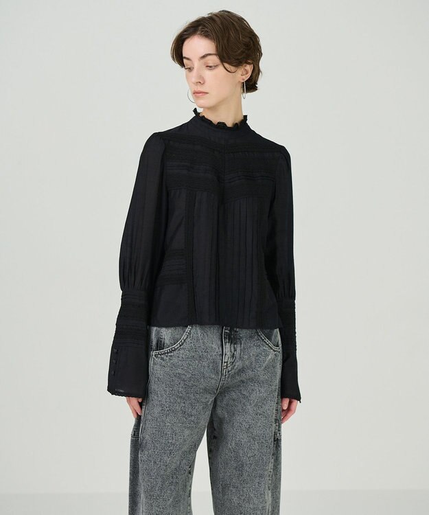 GRACE CONTINENTAL レースコンビハイネックトップ ブラック