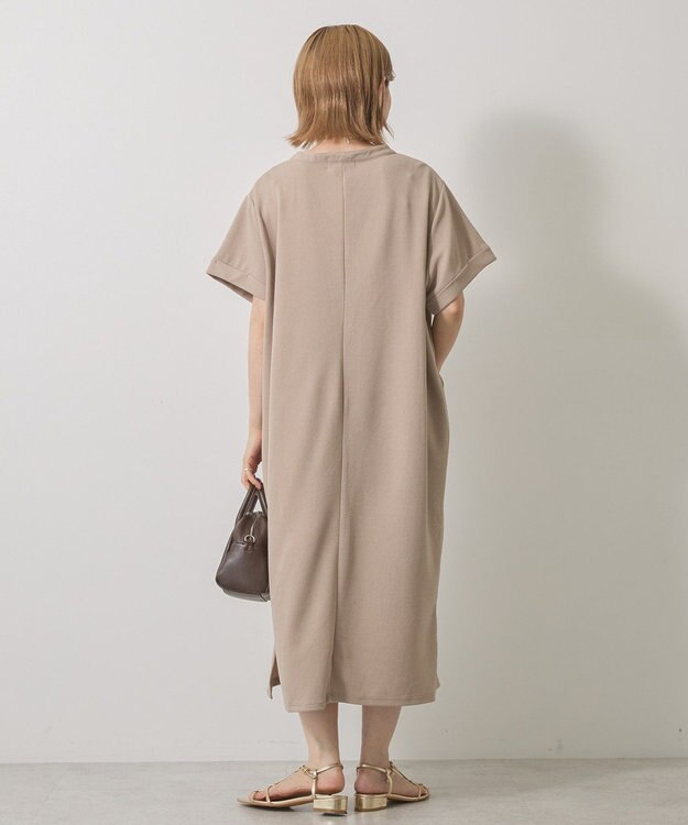 AMERICAN HOLIC ジョーゼット半袖タックワンピース Beige