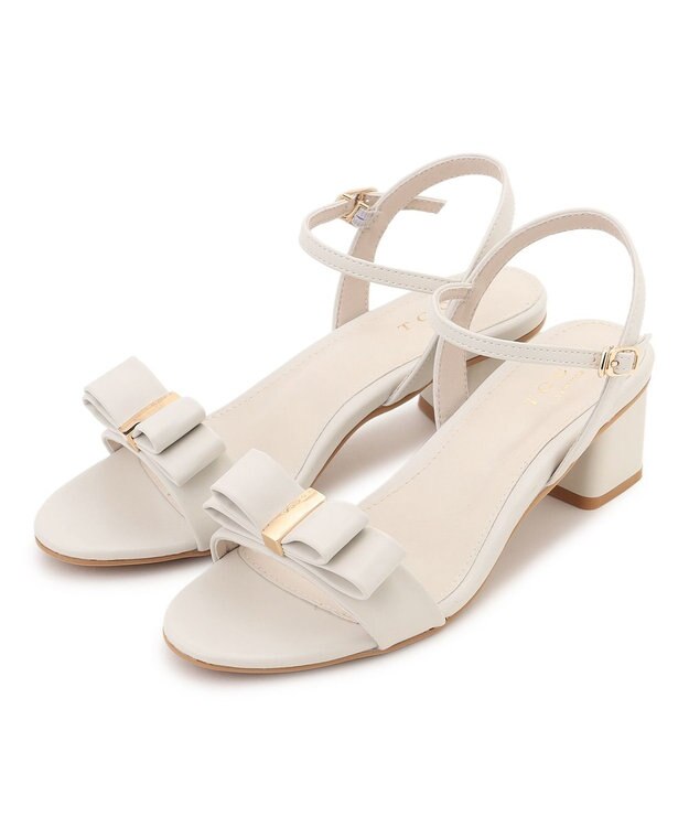TOCCA NOBLE RIBBON SANDALS サンダル アイボリー系
