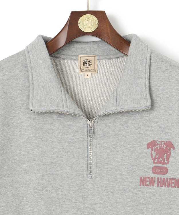 J.PRESS MEN 【WEB・一部店舗限定】ハーフジップスウェット グレー系