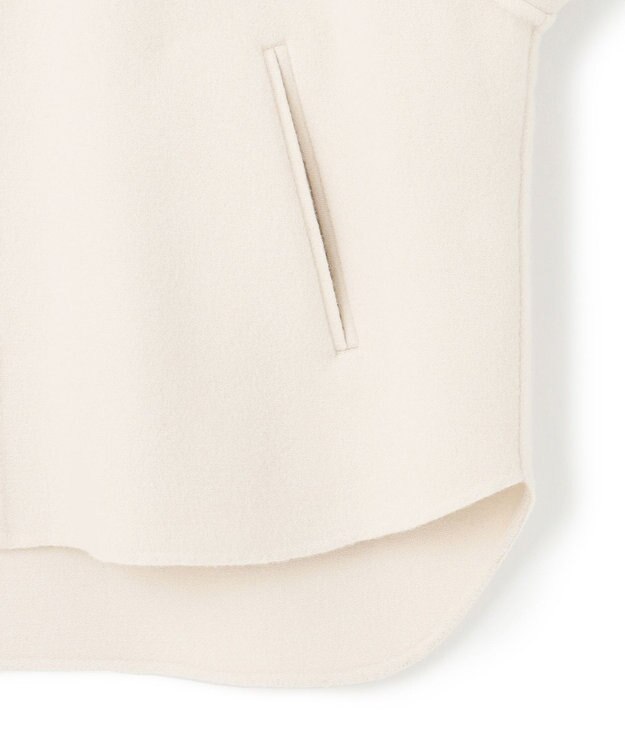 23区 L ウールライトリバー ノーカラー ショートコート ベージュ系