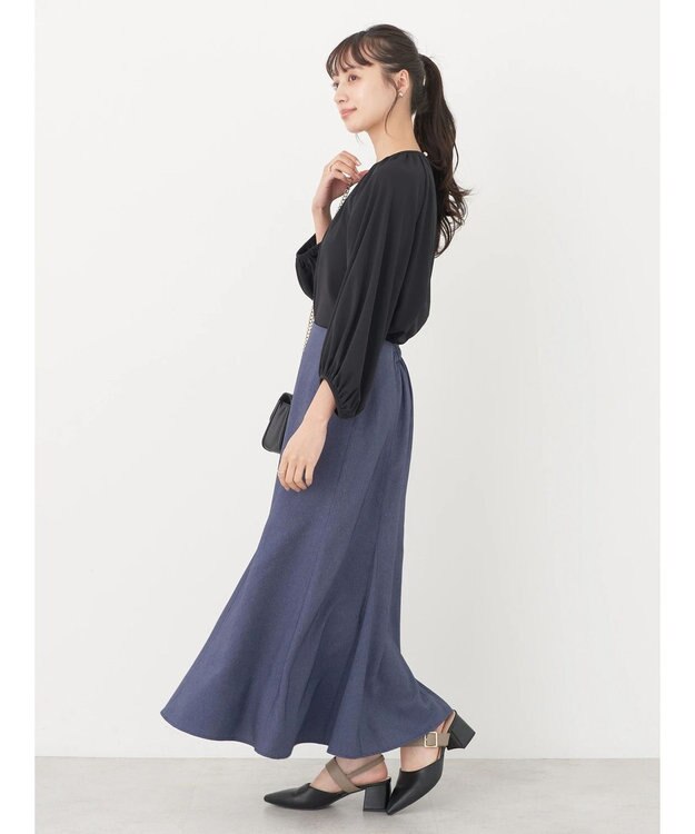 earth music&ecology パフスリーブカットソー Black