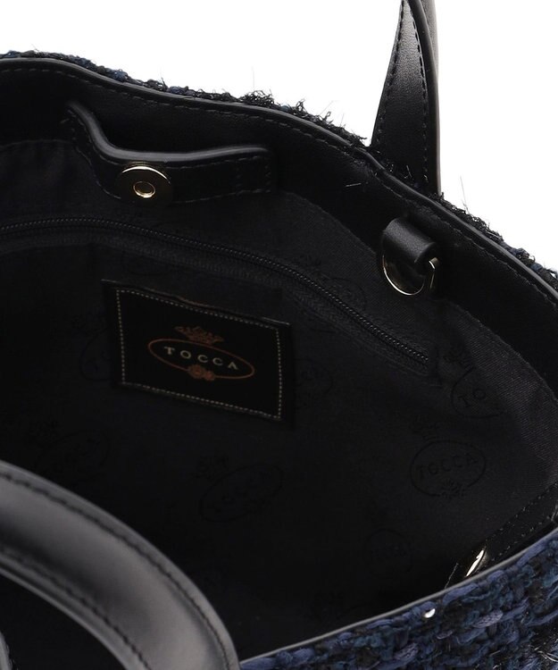 TOCCA SUGAR CUBE 2WAY BAG ショルダーバッグ ネイビーツイード
