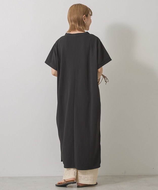 AMERICAN HOLIC ジョーゼット半袖タックワンピース Black