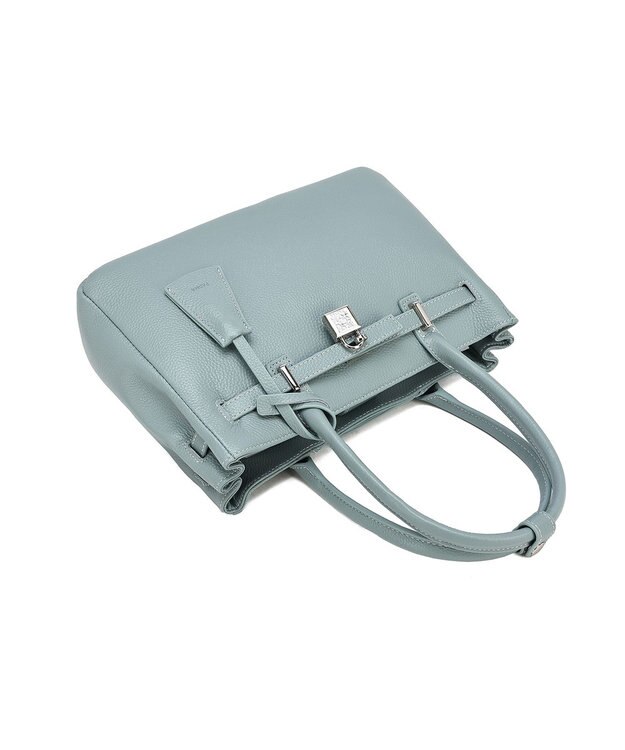 style code 【PADMA/パドマ】 キーチャーム付 本革ベルトデザインハンドバッグ サックス