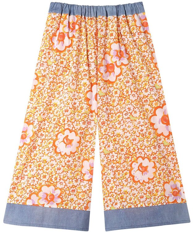 tsumori chisato SLEEP ツモリチサト ボトムス ルームウエア 7分丈 綿100%(本体) 楊柳素材 レディース UOT243 /ワコール オレンジ