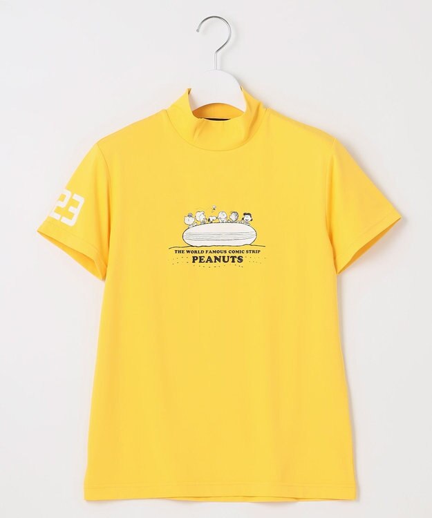 23区GOLF 【PEANUTS】【WOMEN】スヌーピーコラボ モックネックシャツ イエロー系