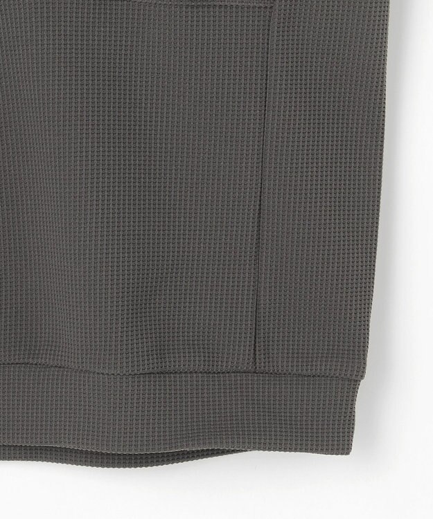 PW CIRCULUS 今が旬トップス！【ドライな肌触り / UV遮蔽率98.9% UVカット / ストレッチ】【MEN】ワッフルハーフジップトップス  ゴルフ グレー系