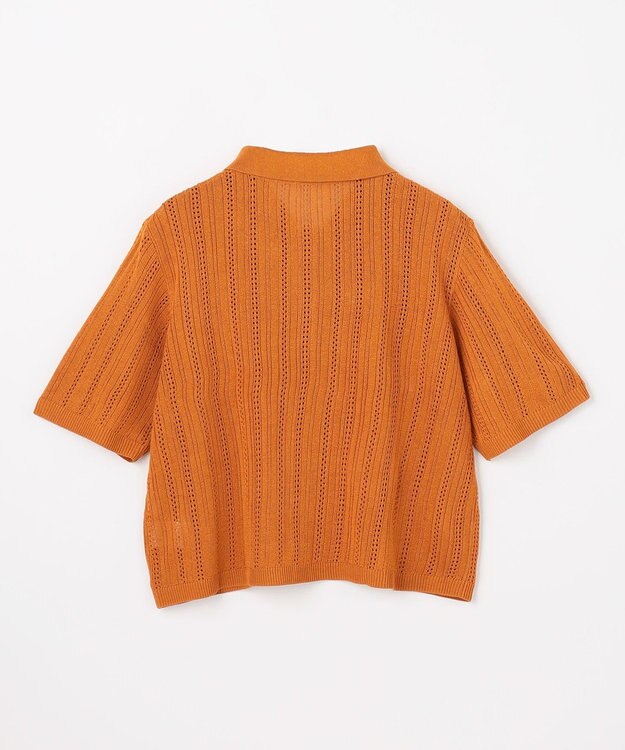 ANY レーシーポロカーデ オレンジ