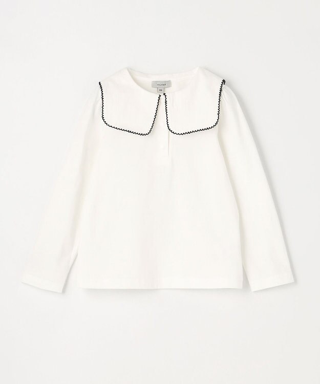 ANY KIDS セーラー襟付き 長袖 トップス オフホワイト
