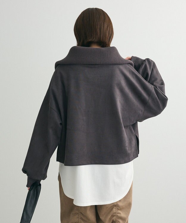 Green Parks ・ＥＬＥＮＣＡＲＥ　ＤＵＥ　スエードポンチハーフＺＩＰ Charcoal Gray