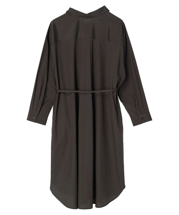 Green Parks ミドル丈シャツワンピースII Charcoal Gray
