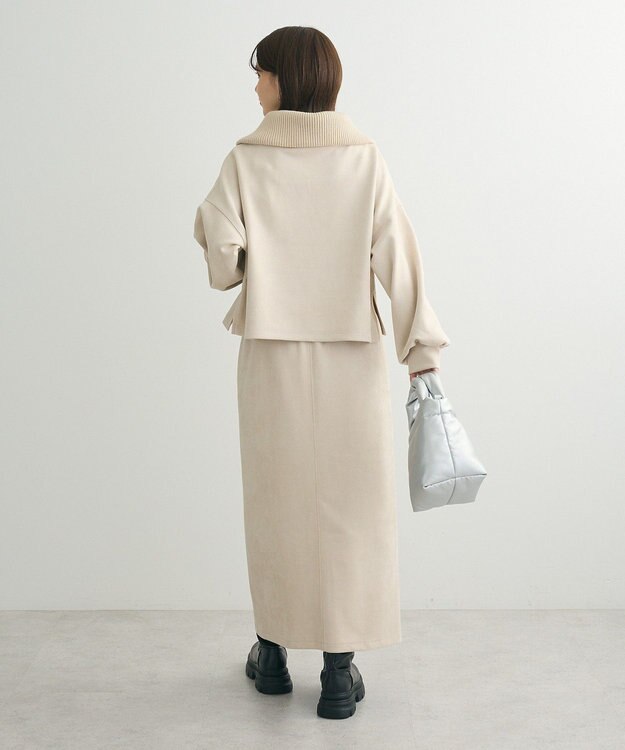 Green Parks ・ＥＬＥＮＣＡＲＥ　ＤＵＥ　スエードポンチハーフＺＩＰ Ivory