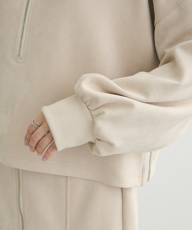 Green Parks ・ＥＬＥＮＣＡＲＥ　ＤＵＥ　スエードポンチハーフＺＩＰ Ivory