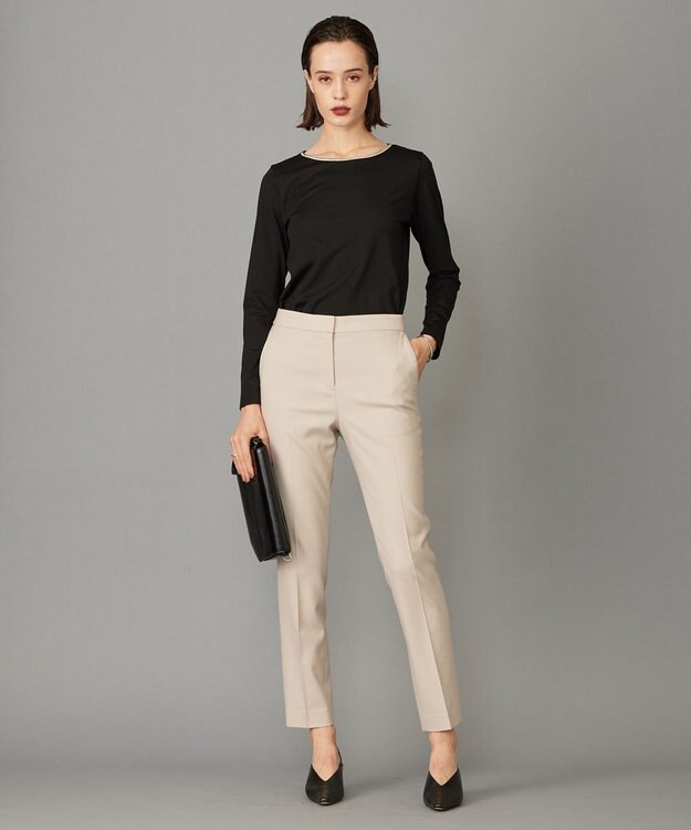 ICB L 【洗える】コンパクトモクロディ プルオーバー ブラック系