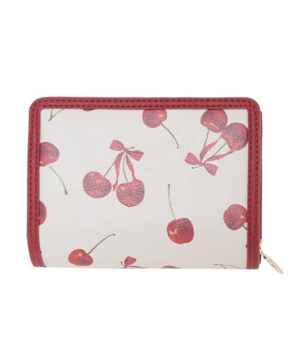 Maison de FLEUR チェリー柄ウォレット Ivory