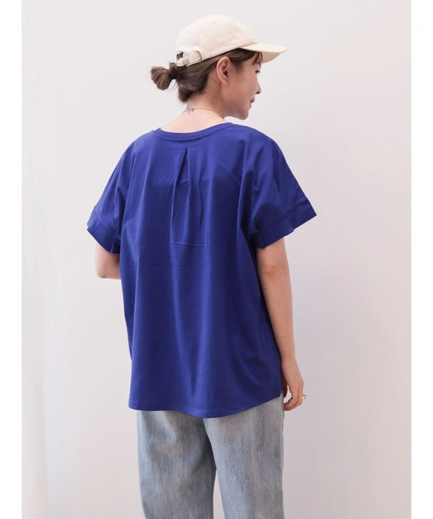 AMERICAN HOLIC 接触冷感袖タックカットプルオーバー Purple